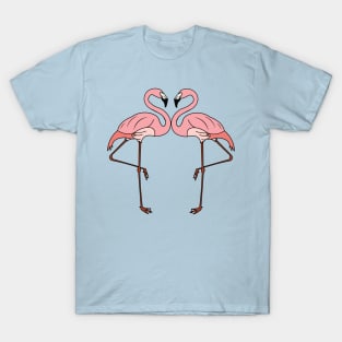 Double Trouble Tropical Pink Flamingo T-Shirt